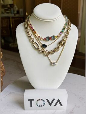TOVA Multicolor Crystal mixed stone necklace